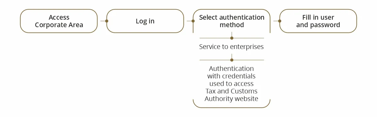 Log in to the corporate area