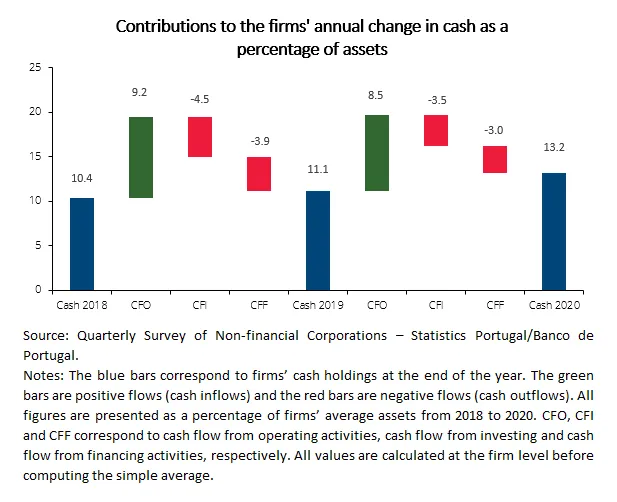 Economics in a picture: The decrease in investment and the increase in credit allowed Portuguese firms to increase their cash and bank deposits in 2020