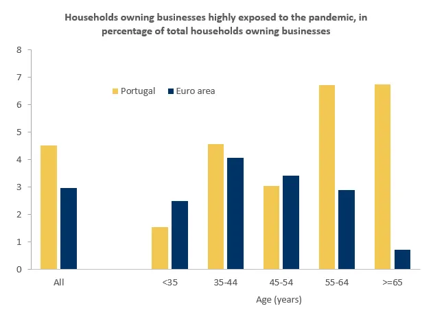 Economics in a picture: In Portugal, older households owning businesses were more exposed to the pandemic crisis than the younger