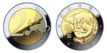 Imagem da moeda 150 Anos do Nascimento de Raul Brandão